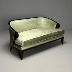 Christopher Guy Christopher Guy Contemporary Modern Sofa Mint Green Velvet Black Wood - 3483052