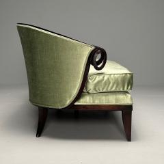 Christopher Guy Christopher Guy Contemporary Modern Sofa Mint Green Velvet Black Wood - 3483057