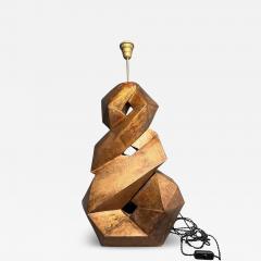 Christopher Guy Large carved wooden lamp base Ed Christopher Guy Java Indonesia circa 2000 - 4419214