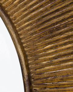 Christopher Guy Large round mirror with pleated decoration by C Guy Indonesia circa 1990 - 4227560