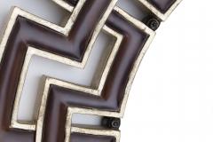 Christopher Guy Round mirror with double Greek key frame Christopher Guy Singapore circa 1990 - 4224037