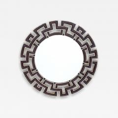 Christopher Guy Round mirror with double Greek key frame Christopher Guy Singapore circa 1990 - 4225502
