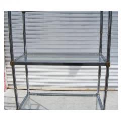 Chrome And Glass Modernist Etagere Shelf Unit - 2634217