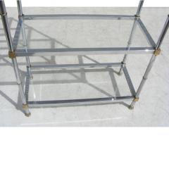 Chrome And Glass Modernist Etagere Shelf Unit - 2634219
