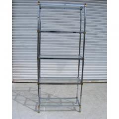 Chrome And Glass Modernist Etagere Shelf Unit - 2634220