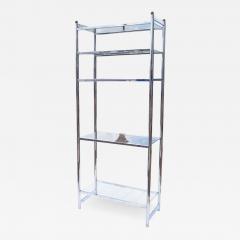 Chrome And Glass Modernist Etagere Shelf Unit - 2639926