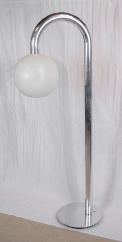 Chrome Arc and Frosted Shade Floor Lamp - 2963975