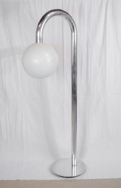 Chrome Arc and Frosted Shade Floor Lamp - 2964080