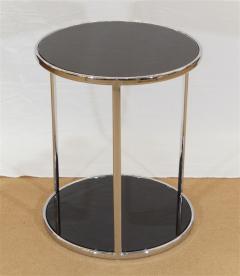 Chrome Black Glass Side Table - 604802