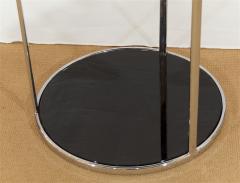 Chrome Black Glass Side Table - 604813