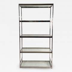 Chrome Etagere Bookshelf in the manner of Milo Baughman circa 1970 - 3487789