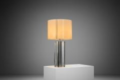 Chrome Plated Geometric Table Lamp Europe Mid 20th Century - 4309476