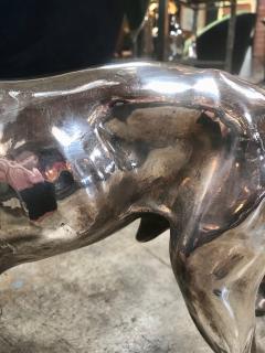 Chrome Sculpture Hunting Dog Tuscany Italy 1970s - 1064226