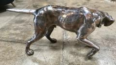 Chrome Sculpture Hunting Dog Tuscany Italy 1970s - 1064231