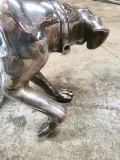 Chrome Sculpture Hunting Dog Tuscany Italy 1970s - 1064233