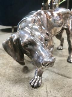 Chrome Sculpture Hunting Dog Tuscany Italy 1970s - 1064235