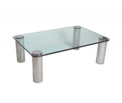 Chrome and Glass Coffee Table Leon Rosen for Pace - 1293413