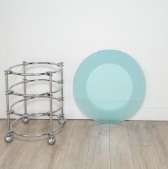 Chrome and Glass Modernist Round Center or Side Table by Jay Spectre circa 1980 - 3603240