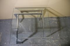 Chrome and glass side table in the manner of Milo Baughman - 3392514