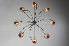 Chromed Steel Eight Arm Chandelier in the Style of Gino Sarfatti 1960s - 4510490