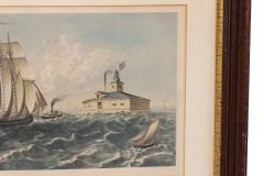 Chromo Lithograph of Boats at Sea - 4517166