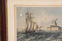 Chromo Lithograph of Boats at Sea - 4517167