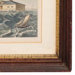 Chromo Lithograph of Boats at Sea - 4517169