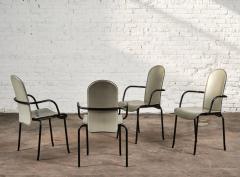 Cidue Italian Gray Leather and Steel Dining Chairs by Giorgio Cattelan - 2820946