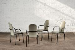 Cidue Italian Gray Leather and Steel Dining Chairs by Giorgio Cattelan - 2820951