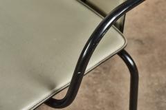 Cidue Italian Gray Leather and Steel Dining Chairs by Giorgio Cattelan - 2820953