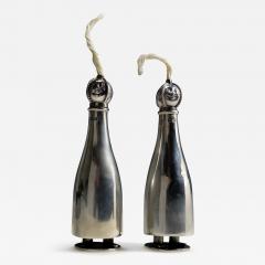 Cigar Table Lighters Champagne Bottle Figures Sterling Silver 1906 - 3137191