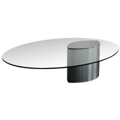 Cini Boeri Lunario Table by Cini Boeri for Gavina Stainless Steel Glass - 94543