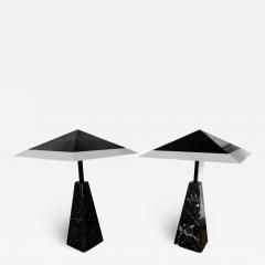 Cini Boeri Pair of Lamps Marble Metal Lucite by Cini Boeri for Tronconi Italy 1970s - 2760194