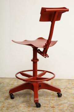 Cinnabar Red Industrial Chair - 872825