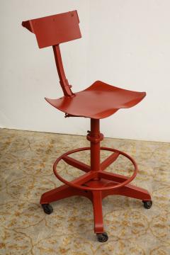 Cinnabar Red Industrial Chair - 872826