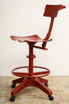 Cinnabar Red Industrial Chair - 872827