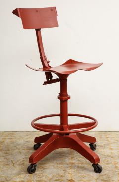 Cinnabar Red Industrial Chair - 872828