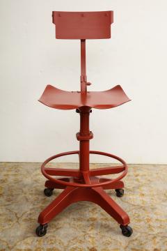 Cinnabar Red Industrial Chair - 872829