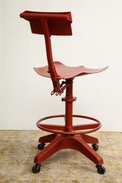 Cinnabar Red Industrial Chair - 872830