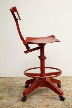 Cinnabar Red Industrial Chair - 872832