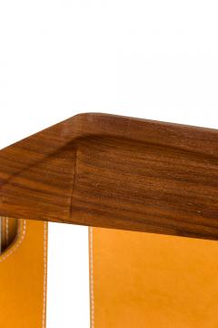 Cintro Contemporary Mid Century American Style Walnut Armchairs with Saddle Ta - 4656849