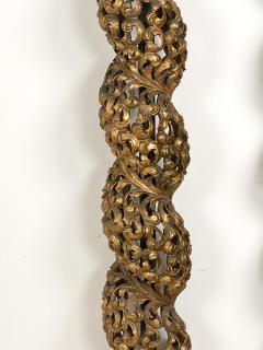 Circa 1700 Baroque Gilt Columns Spain Spanish Colonial A Pair - 2021619