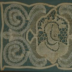 Circa 1700 Lace Embroidered Picture - 4461409