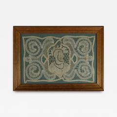Circa 1700 Lace Embroidered Picture - 4461421