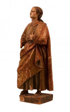 Circa 1700 Large Carved Wood Spanish Colonial Saint Joseph - 1818400