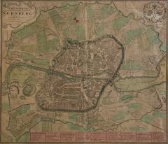 Circa 1732 Map of Nuremberg - 2202810