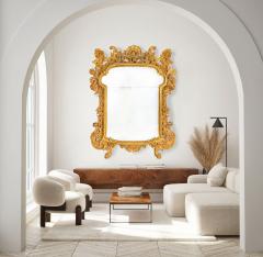 Circa 1760 Italian Rococo Giltwood Wall Mirror probably Milan 71 H x 56 W - 4501784