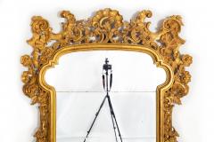 Circa 1760 Italian Rococo Giltwood Wall Mirror probably Milan 71 H x 56 W - 4501786