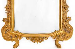 Circa 1760 Italian Rococo Giltwood Wall Mirror probably Milan 71 H x 56 W - 4501787