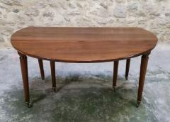 Circa 1760 Louis XVI Walnut Extension Dining Table with 3 leaves - 3248855